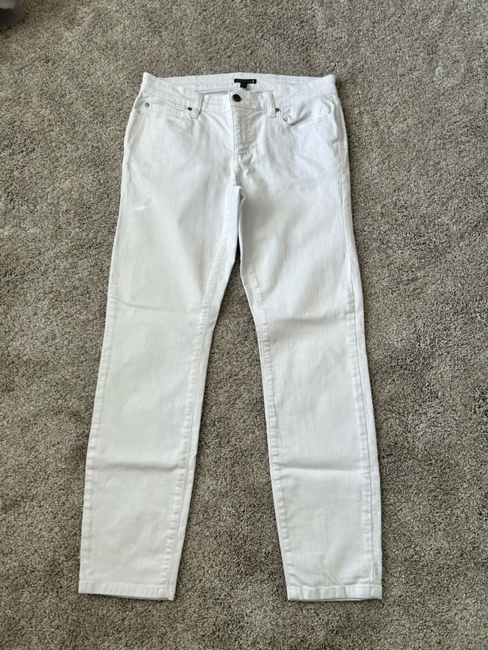 Eileen Fisher White Denim Jeans Size 8 Stretch 30 x 28